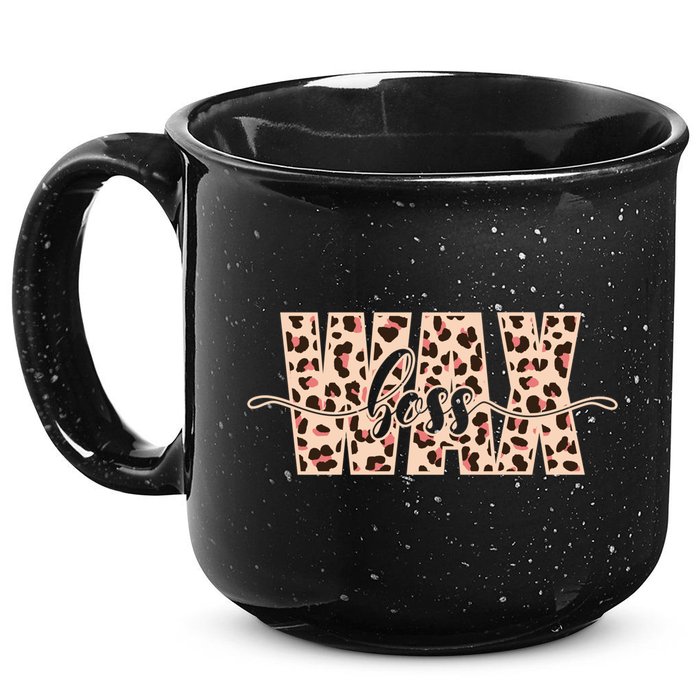Esthetician Leopard Pattern Waxing Wax Boss Meaningful Gift 15oz Campfire Ceramic Mug