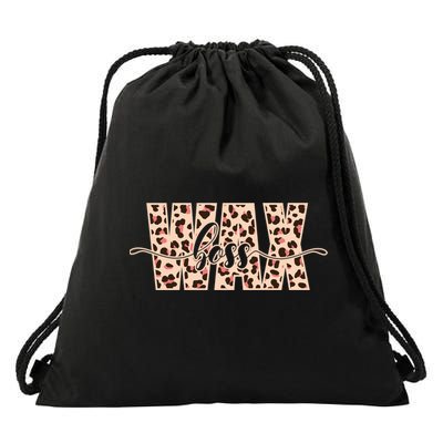 Esthetician Leopard Pattern Waxing Wax Boss Meaningful Gift Drawstring Bag