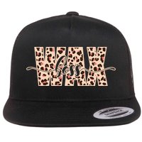 Esthetician Leopard Pattern Waxing Wax Boss Meaningful Gift Flat Bill Trucker Hat