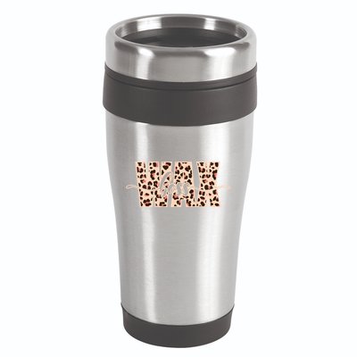 Esthetician Leopard Pattern Waxing Wax Boss Meaningful Gift 16oz Travel Tumbler