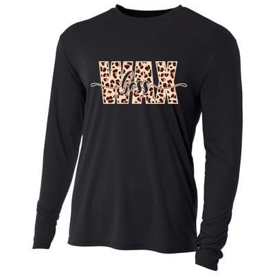 Esthetician Leopard Pattern Waxing Wax Boss Meaningful Gift Cooling Performance Long Sleeve Crew