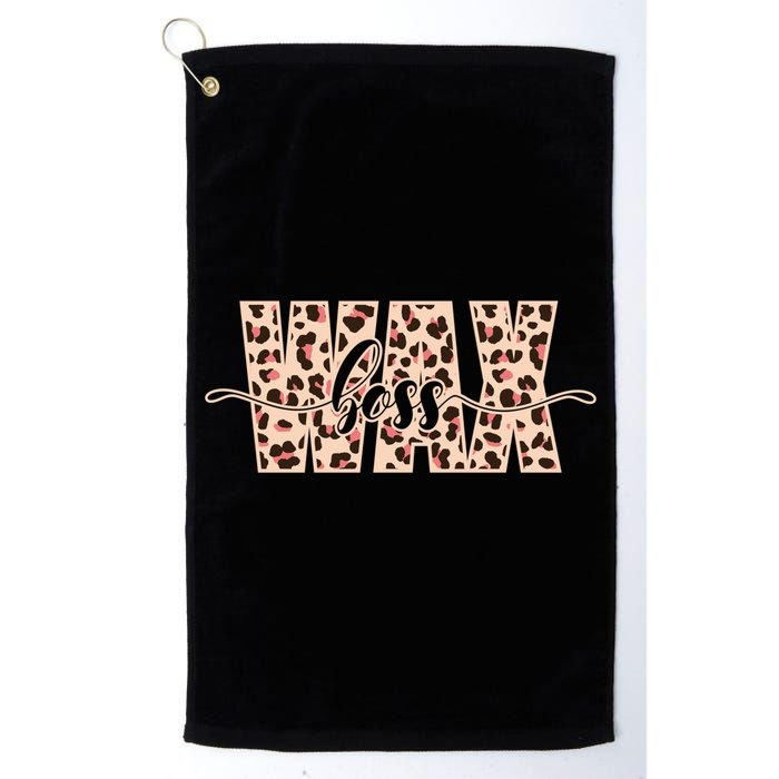 Esthetician Leopard Pattern Waxing Wax Boss Meaningful Gift Golf Towel