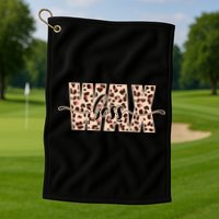 Esthetician Leopard Pattern Waxing Wax Boss Meaningful Gift Golf Towel