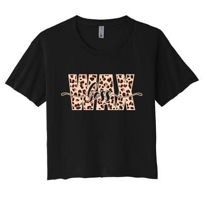 Esthetician Leopard Pattern Waxing Wax Boss Meaningful Gift Crop Top
