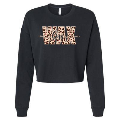 Esthetician Leopard Pattern Waxing Wax Boss Meaningful Gift Cropped Pullover Crew