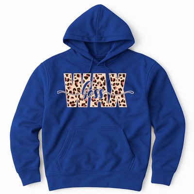 Esthetician Leopard Pattern Waxing Wax Boss Meaningful Gift Hoodie