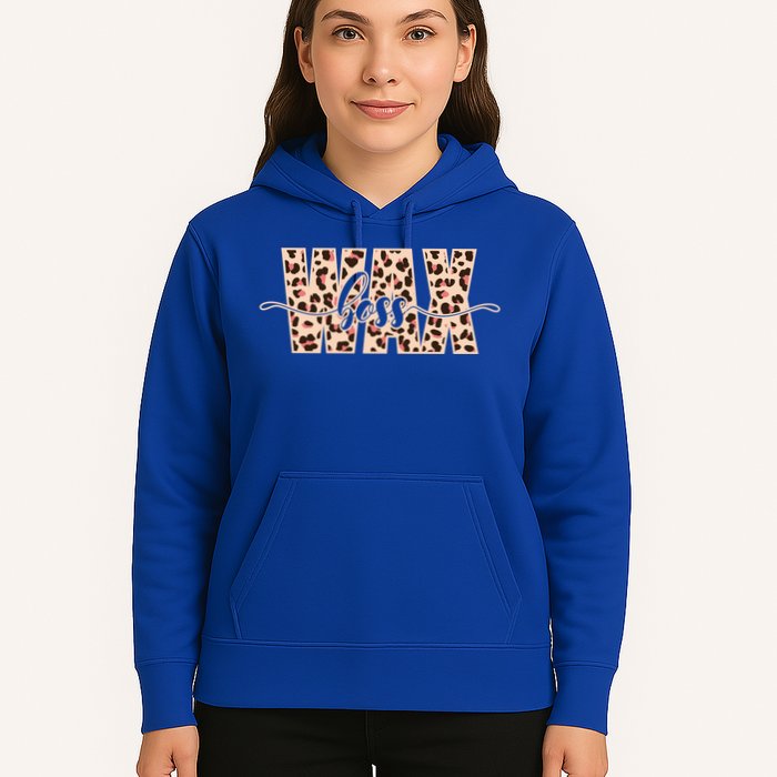 Esthetician Leopard Pattern Waxing Wax Boss Meaningful Gift Hoodie