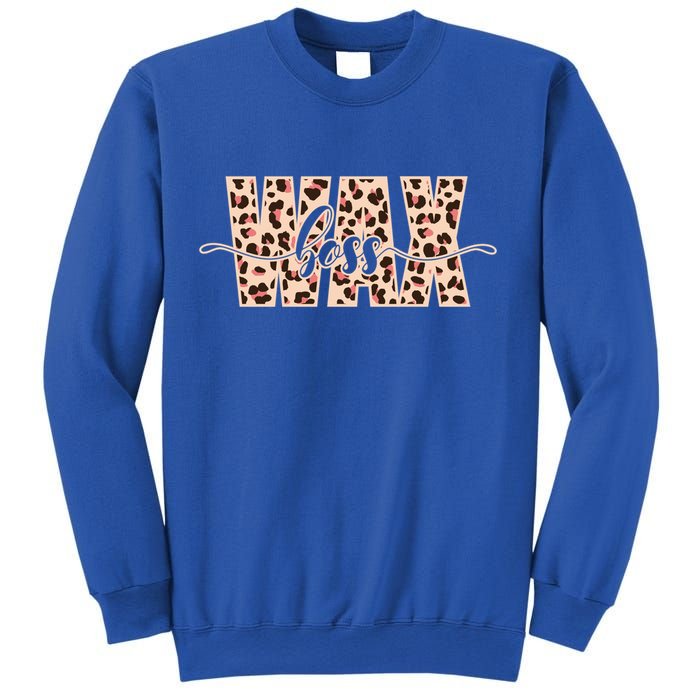 Esthetician Leopard Pattern Waxing Wax Boss Meaningful Gift Sweatshirt