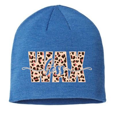 Esthetician Leopard Pattern Waxing Wax Boss Meaningful Gift Sustainable Beanie