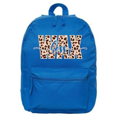 Esthetician Leopard Pattern Waxing Wax Boss Meaningful Gift 16 in Basic Backpack