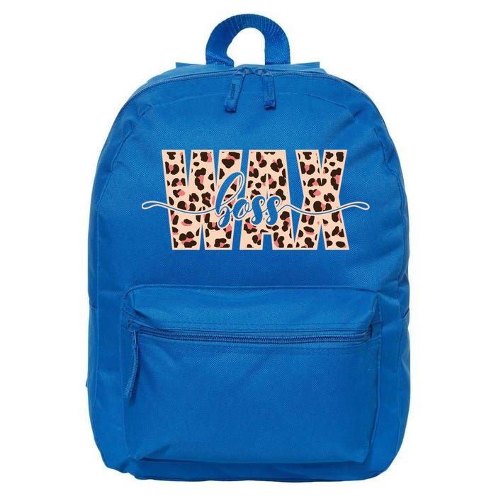 Esthetician Leopard Pattern Waxing Wax Boss Meaningful Gift 16 in Basic Backpack