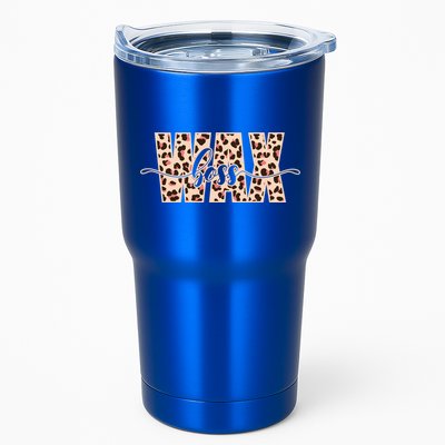 Esthetician Leopard Pattern Waxing Wax Boss Meaningful Gift Tumbler