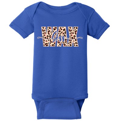 Esthetician Leopard Pattern Waxing Wax Boss Meaningful Gift Baby Bodysuit