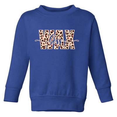 Esthetician Leopard Pattern Waxing Wax Boss Meaningful Gift Toddler Sweatshirt