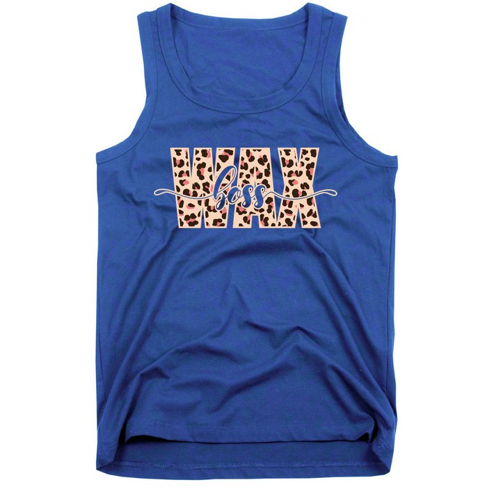 Esthetician Leopard Pattern Waxing Wax Boss Meaningful Gift Tank Top