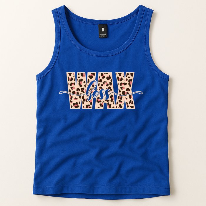 Esthetician Leopard Pattern Waxing Wax Boss Meaningful Gift Tank Top