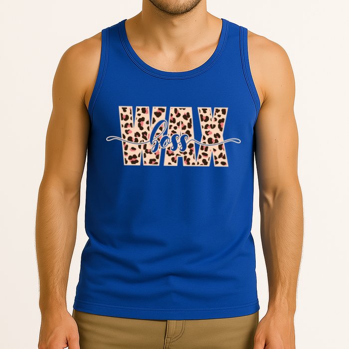 Esthetician Leopard Pattern Waxing Wax Boss Meaningful Gift Tank Top