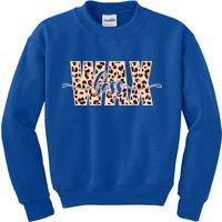 Esthetician Leopard Pattern Waxing Wax Boss Meaningful Gift Kids Sweatshirt