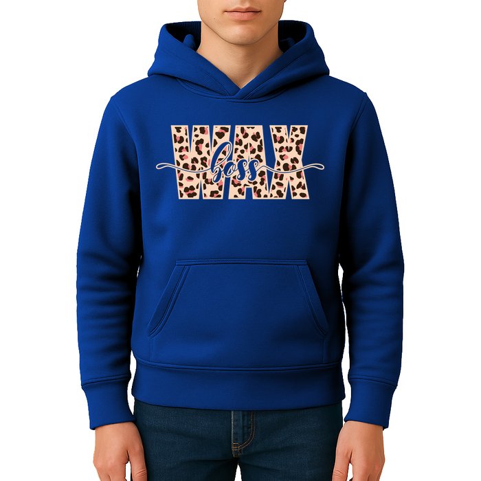 Esthetician Leopard Pattern Waxing Wax Boss Meaningful Gift Kids Hoodie