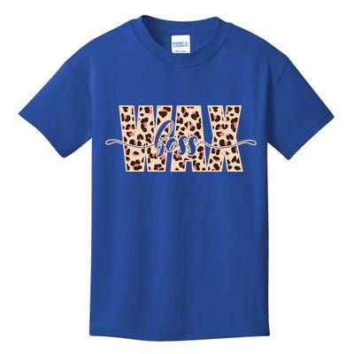 Esthetician Leopard Pattern Waxing Wax Boss Meaningful Gift Kids T-Shirt