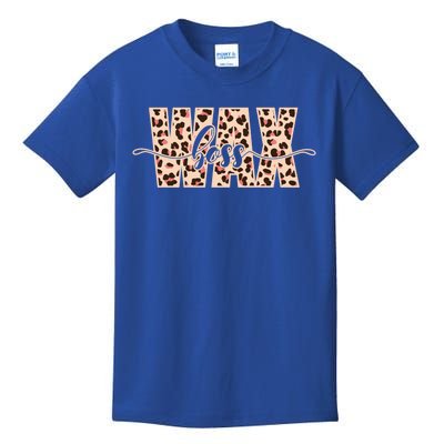 Esthetician Leopard Pattern Waxing Wax Boss Meaningful Gift Kids T-Shirt