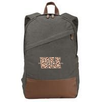 Esthetician Leopard Pattern Waxing Wax Boss Meaningful Gift Cotton Canvas Backpack