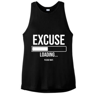 Excuse Loading Please Wait Ladies PosiCharge Tri-Blend Wicking Tank