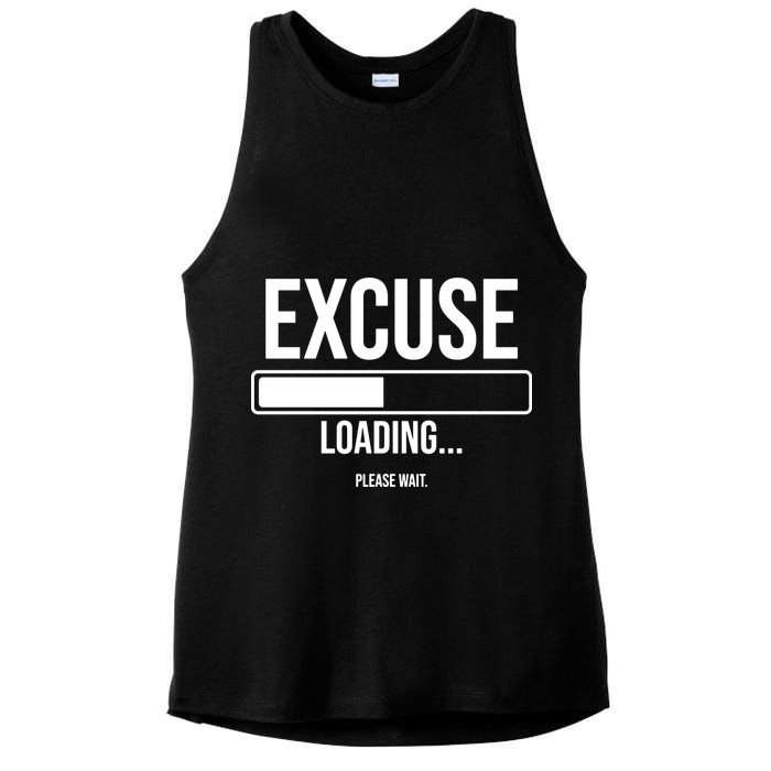 Excuse Loading Please Wait Ladies PosiCharge Tri-Blend Wicking Tank