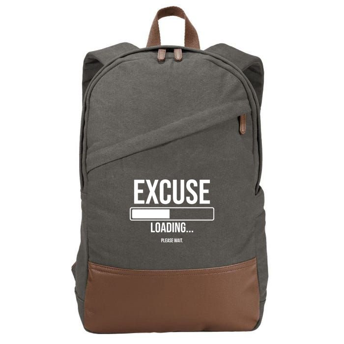 Excuse Loading Please Wait Cotton Canvas Backpack
