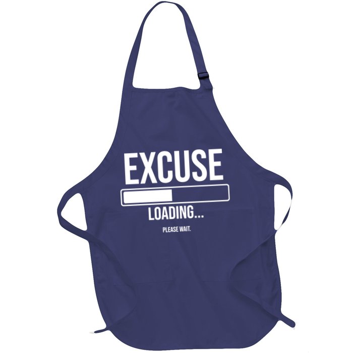 Excuse Loading Please Wait Full-Length Apron With Pockets