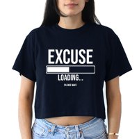 Excuse Loading Please Wait Crop Top