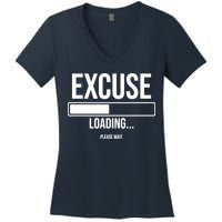 Excuse Loading Please Wait Women's V-Neck T-Shirt