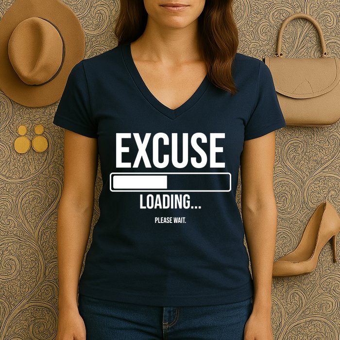 Excuse Loading Please Wait Women's V-Neck T-Shirt
