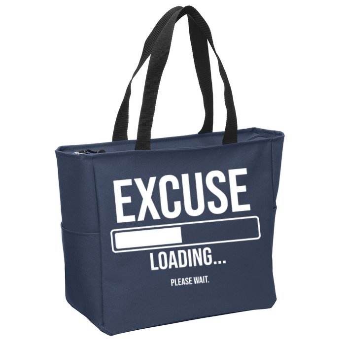 Excuse Loading Please Wait Zip Tote Bag
