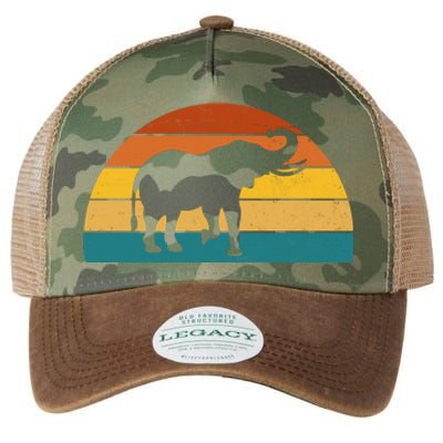 Elephant Lover Retro Sunset Legacy Tie Dye Trucker Hat