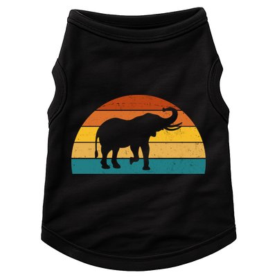 Elephant Lover Retro Sunset Doggie Tank