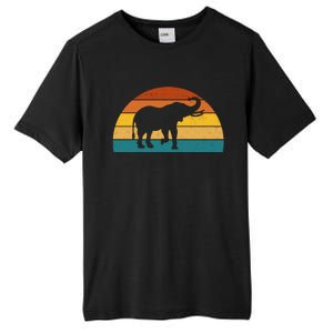 Elephant Lover Retro Sunset Tall Fusion ChromaSoft Performance T-Shirt