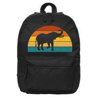 Elephant Lover Retro Sunset 16 in Basic Backpack