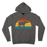 Elephant Lover Retro Sunset Hoodie