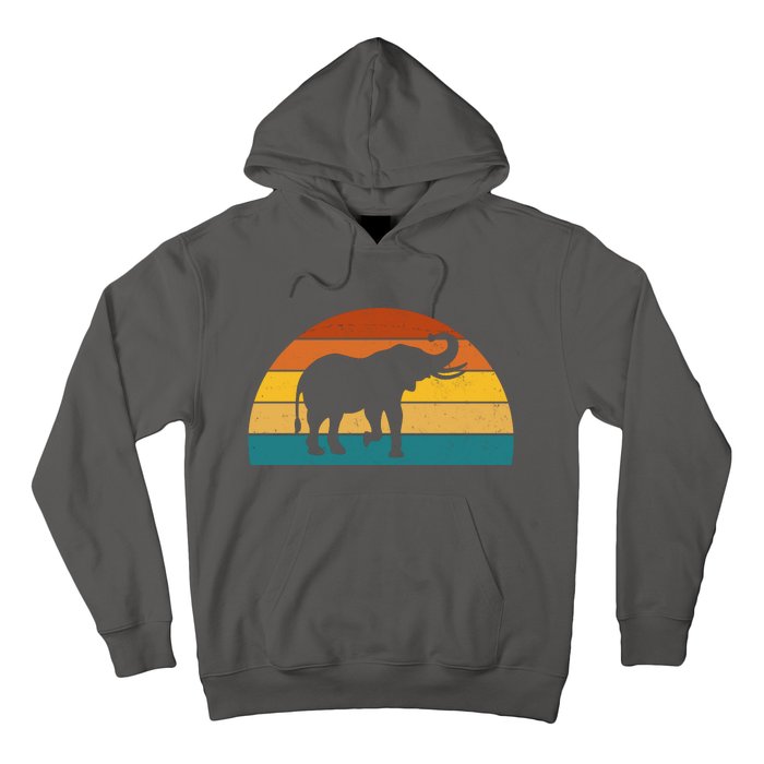 Elephant Lover Retro Sunset Hoodie