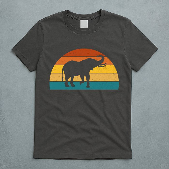 Elephant Lover Retro Sunset T-Shirt