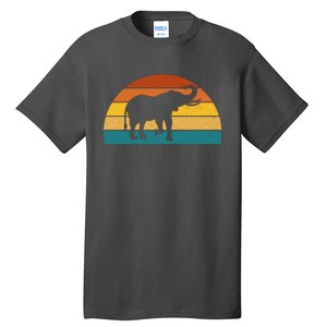 Elephant Lover Retro Sunset Tall T-Shirt