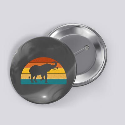 Elephant Lover Retro Sunset Button