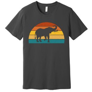 Elephant Lover Retro Sunset Premium T-Shirt