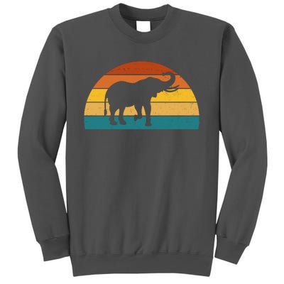 Elephant Lover Retro Sunset Tall Sweatshirt