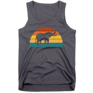 Elephant Lover Retro Sunset Tank Top