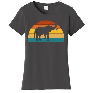 Elephant Lover Retro Sunset Women's T-Shirt