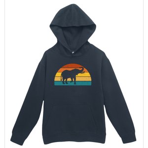 Elephant Lover Retro Sunset Urban Pullover Hoodie