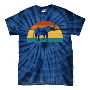 Elephant Lover Retro Sunset Tie-Dye T-Shirt