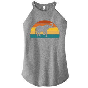 Elephant Lover Retro Sunset Women's Perfect Tri Rocker Tank